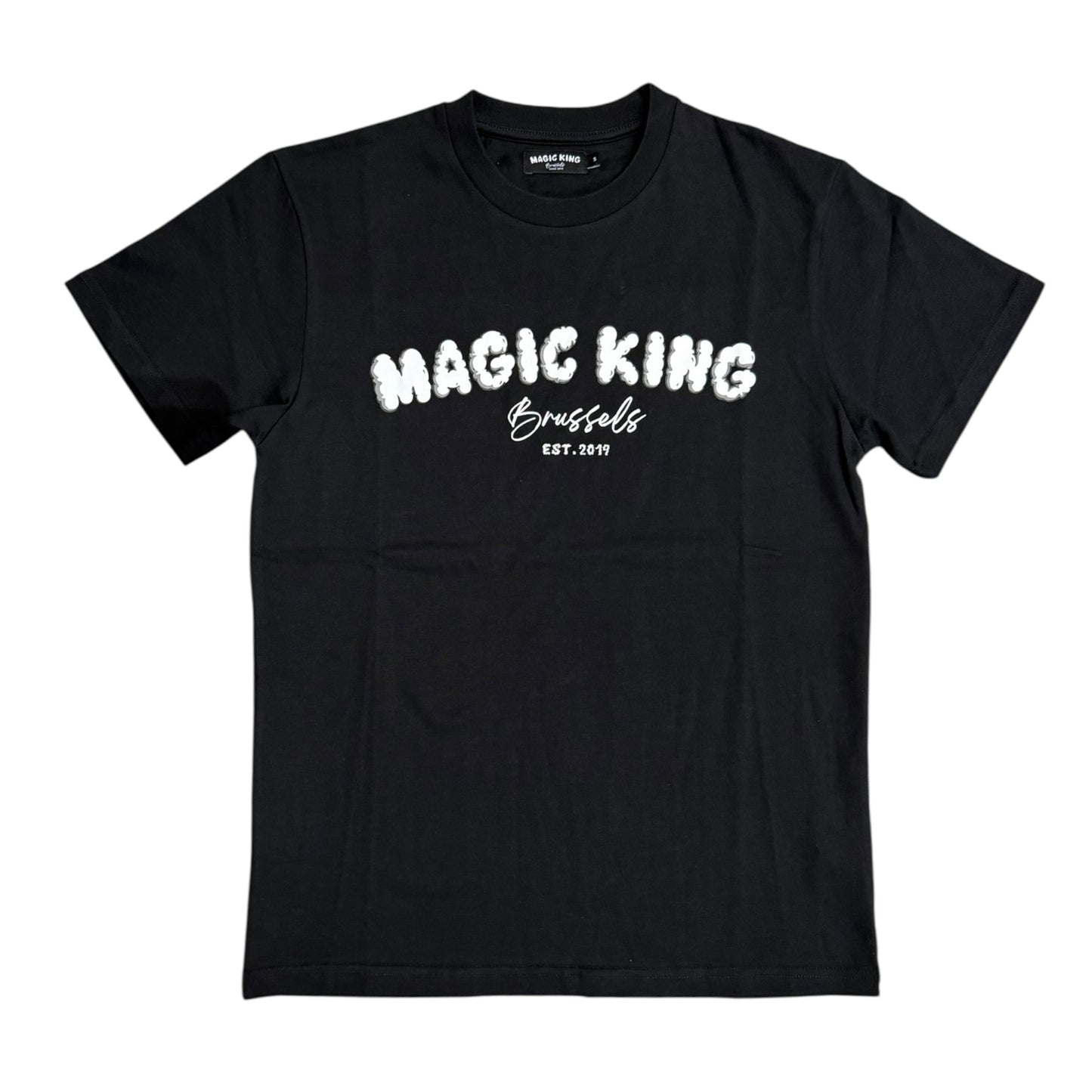 T-shirt Magic King Classic en noir, coupe unisexe, logo discret en face
