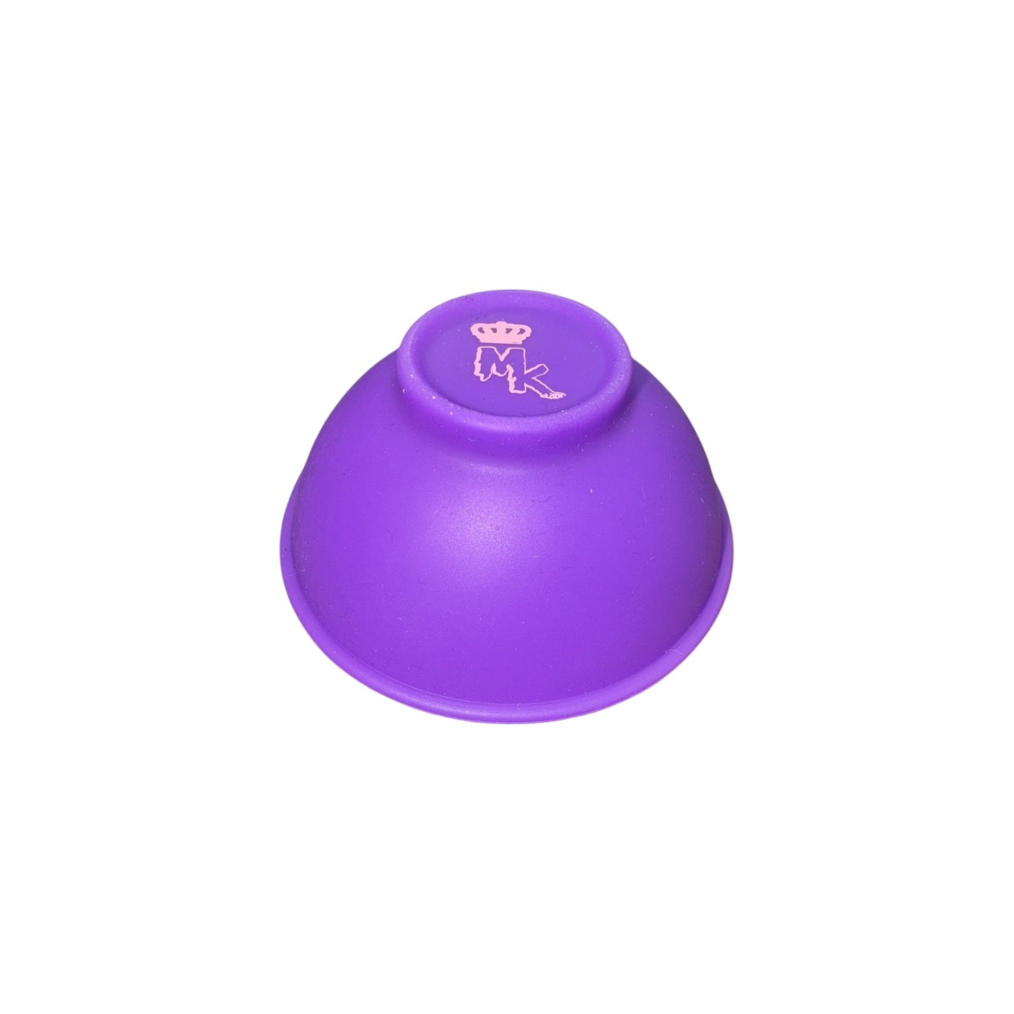 Bol rond en silicone MK Mix mauve, vue du dessus avec ouverture