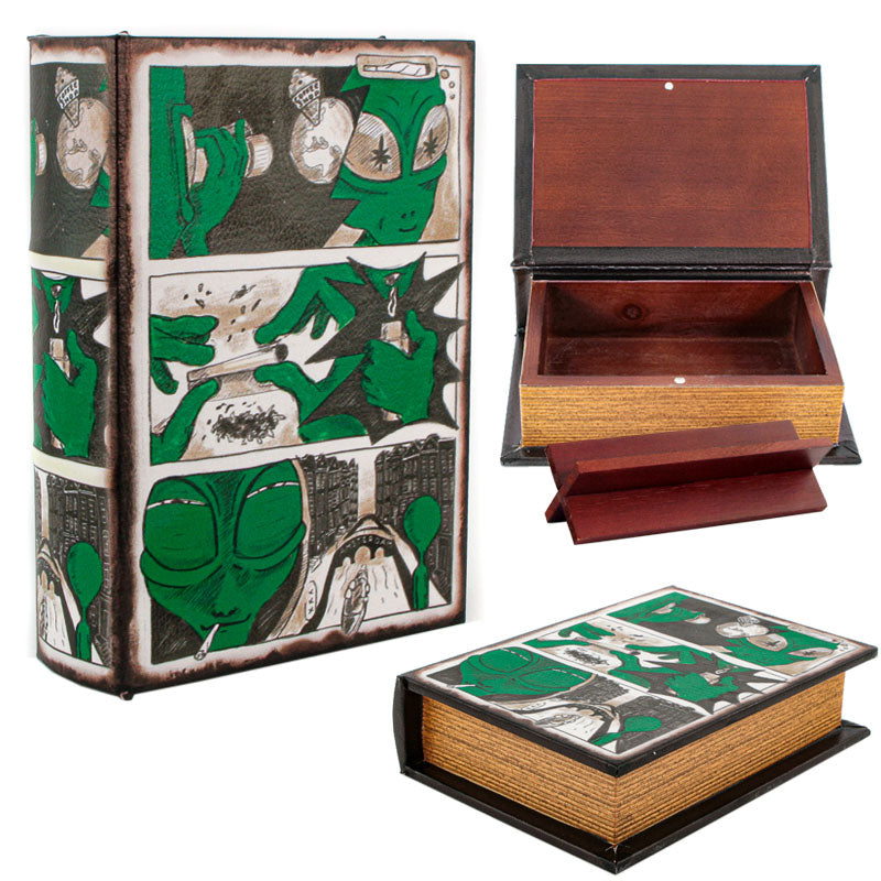 Boîte Bois - Stash Book Alien "Small"