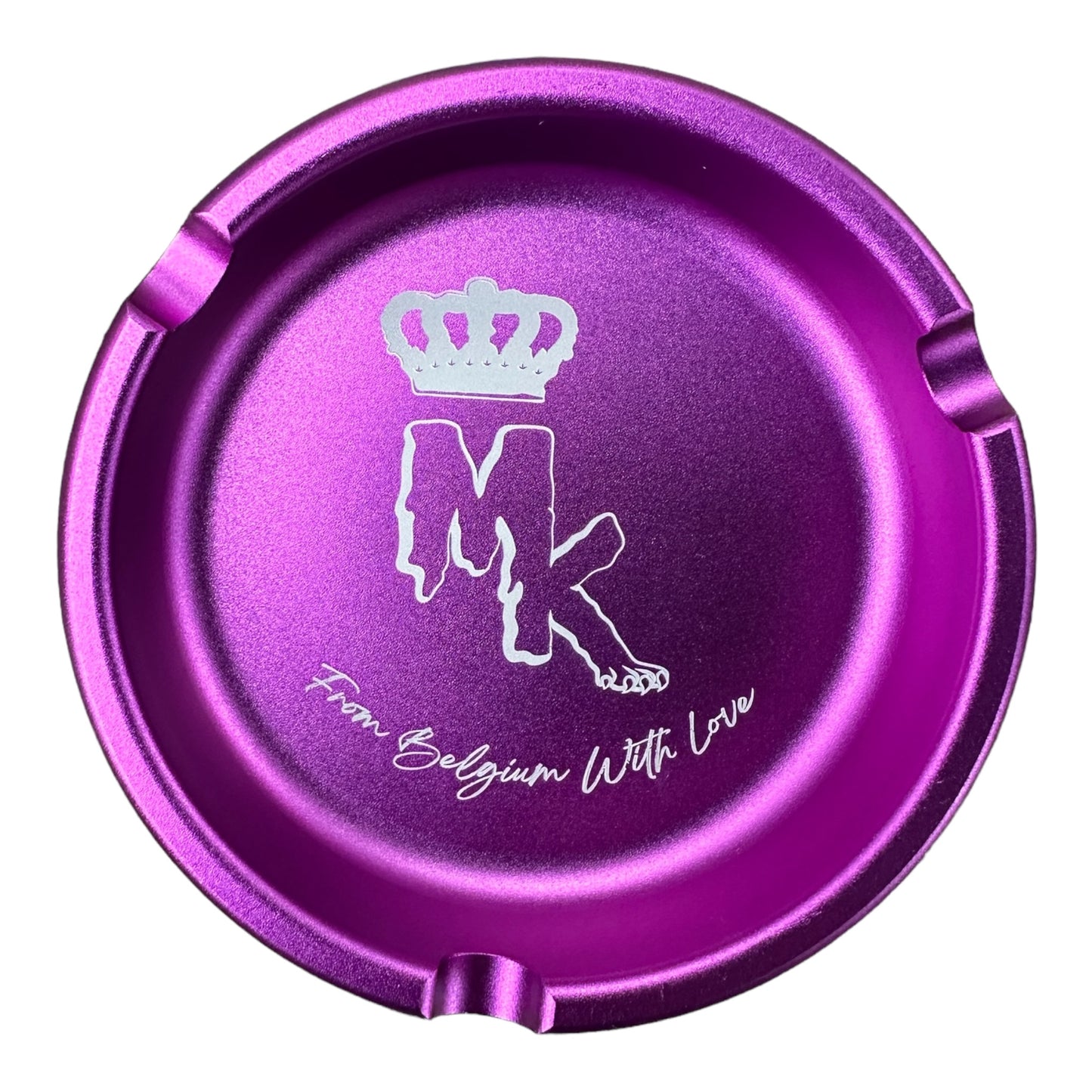 Cendrier mauve Magic King – Aluminium gravé From Belgium With Love