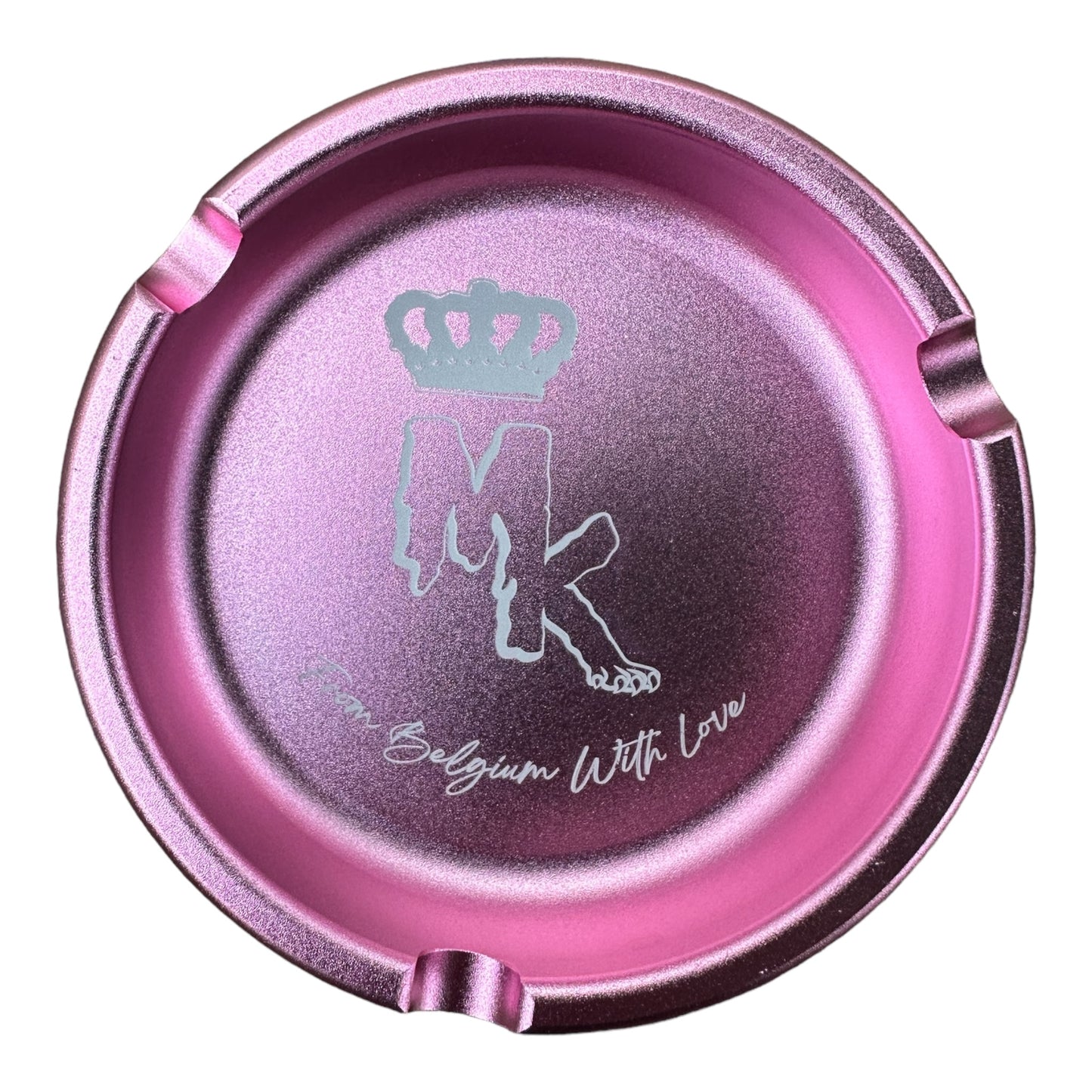 Cendrier rose Magic King – Aluminium gravé From Belgium With Love