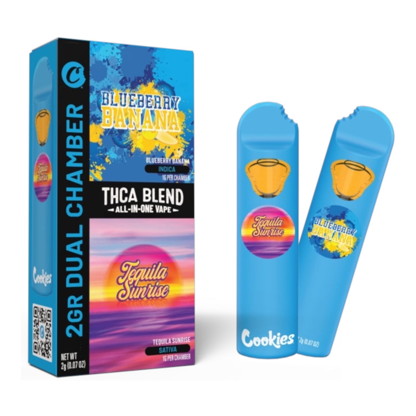 Cartouche Cookies Dual 2ml – CBD Hana Butter & Long Island, deux embouts, deux saveurs
