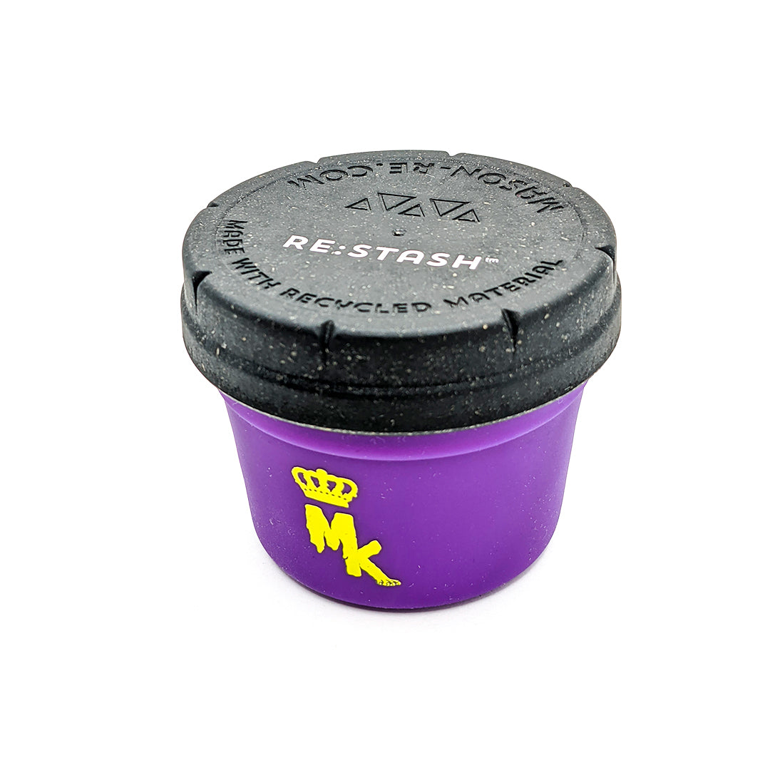 Vue latérale du Restash Jar Magic King mauve – petit format 40 ml élégant