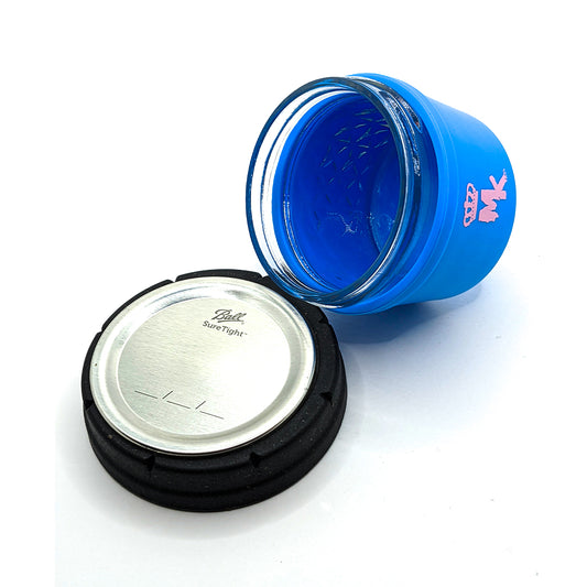 Restash Jar Magic King 40 ml ouvert – pot réutilisable bleu, intérieur visible