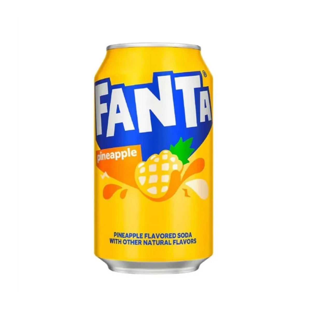 Fanta Pineapple Ananas 355ml en canette – soda américain pétillant aux saveurs tropicales d'ananas