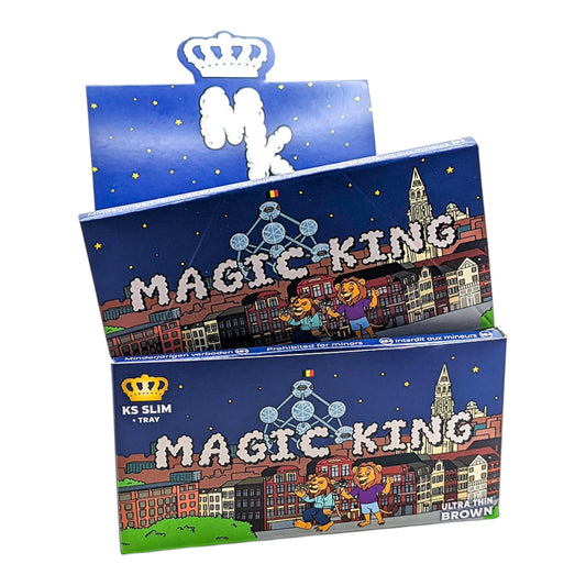 Boîte display Magic King Nuit – feuilles artistiques brunes en papier non blanchi, édition Bruxelles Ma Belle