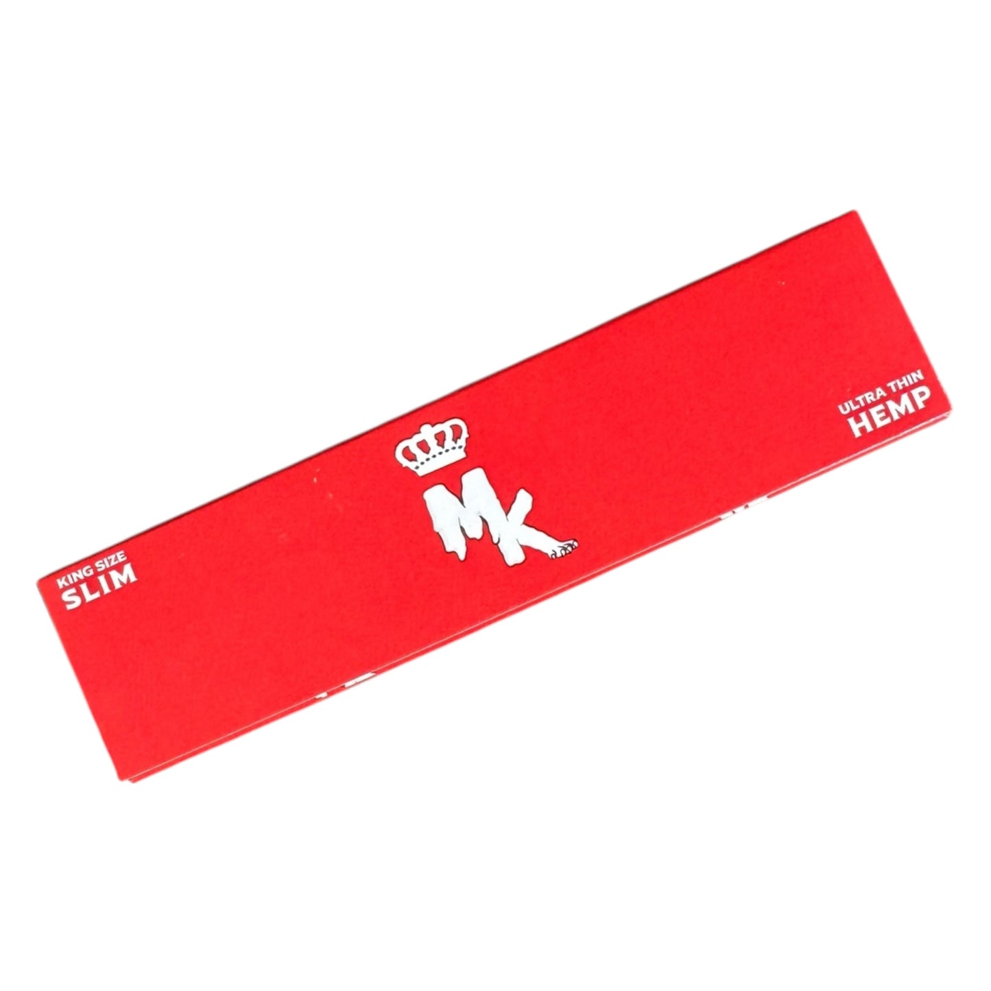 Paquet de feuilles à rouler chanvre rouge King Size Slim Magic King vu de face, design belge artisanal