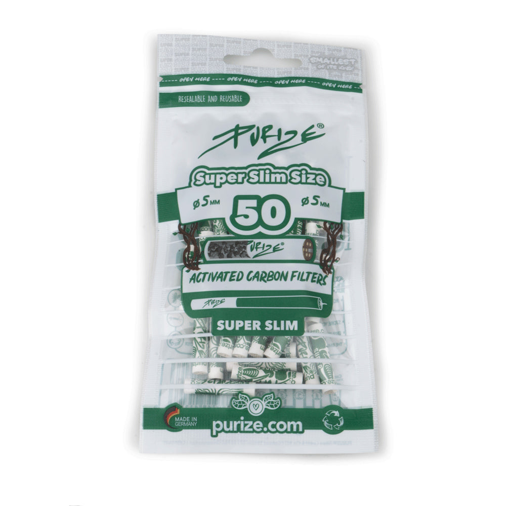 Filtres Purize 5mm Super Slim – Pack de 50 filtres à charbon actif