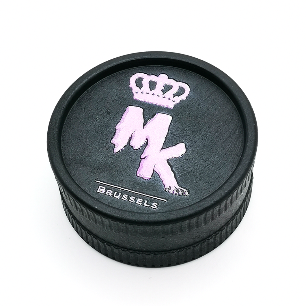 Grinder Magic King en chanvre noir 2 pièces – Design MK Melted artistique