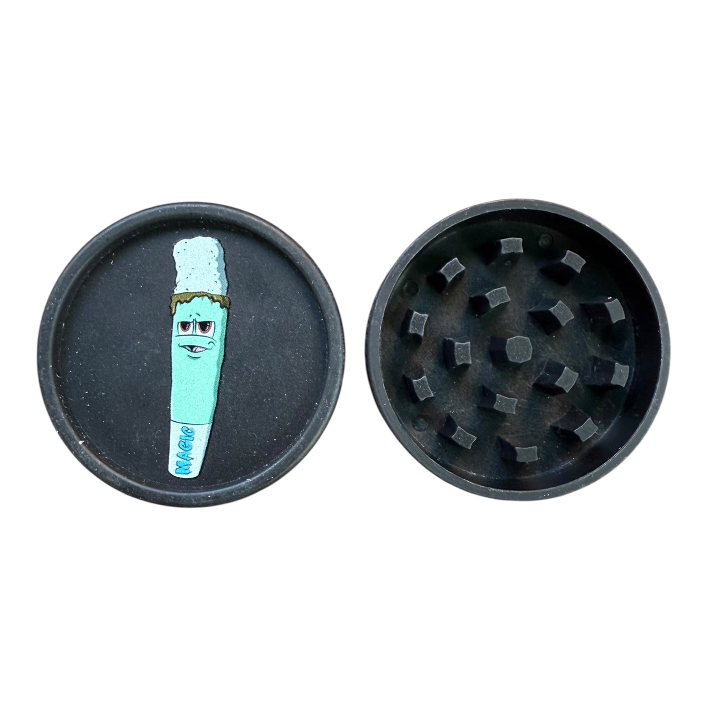 Grinder chanvre Magic King White Ash Gang, dos avec illustration exclusive