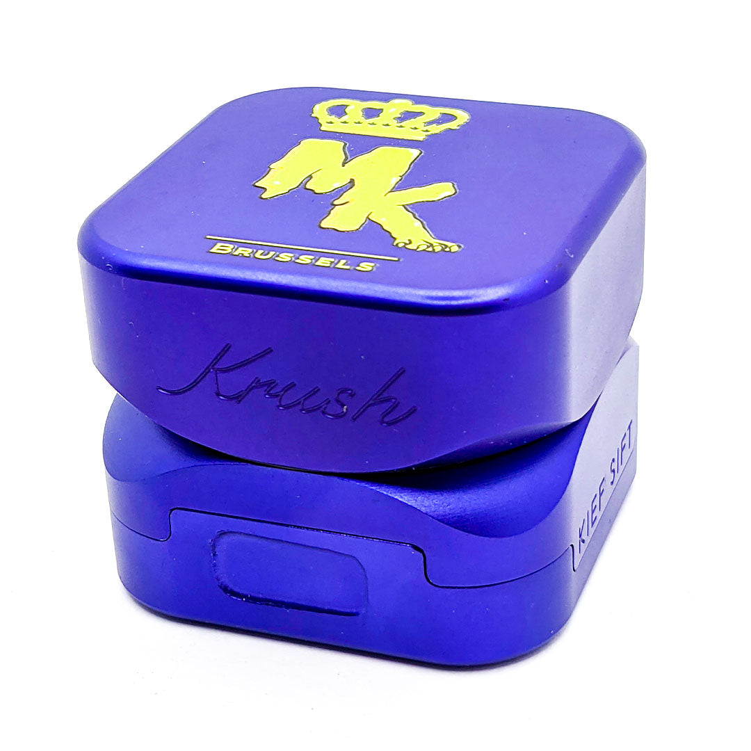 Grinder Magic King x Krush mauve – 4 pièces, édition limitée en aluminium anodisé, design premium