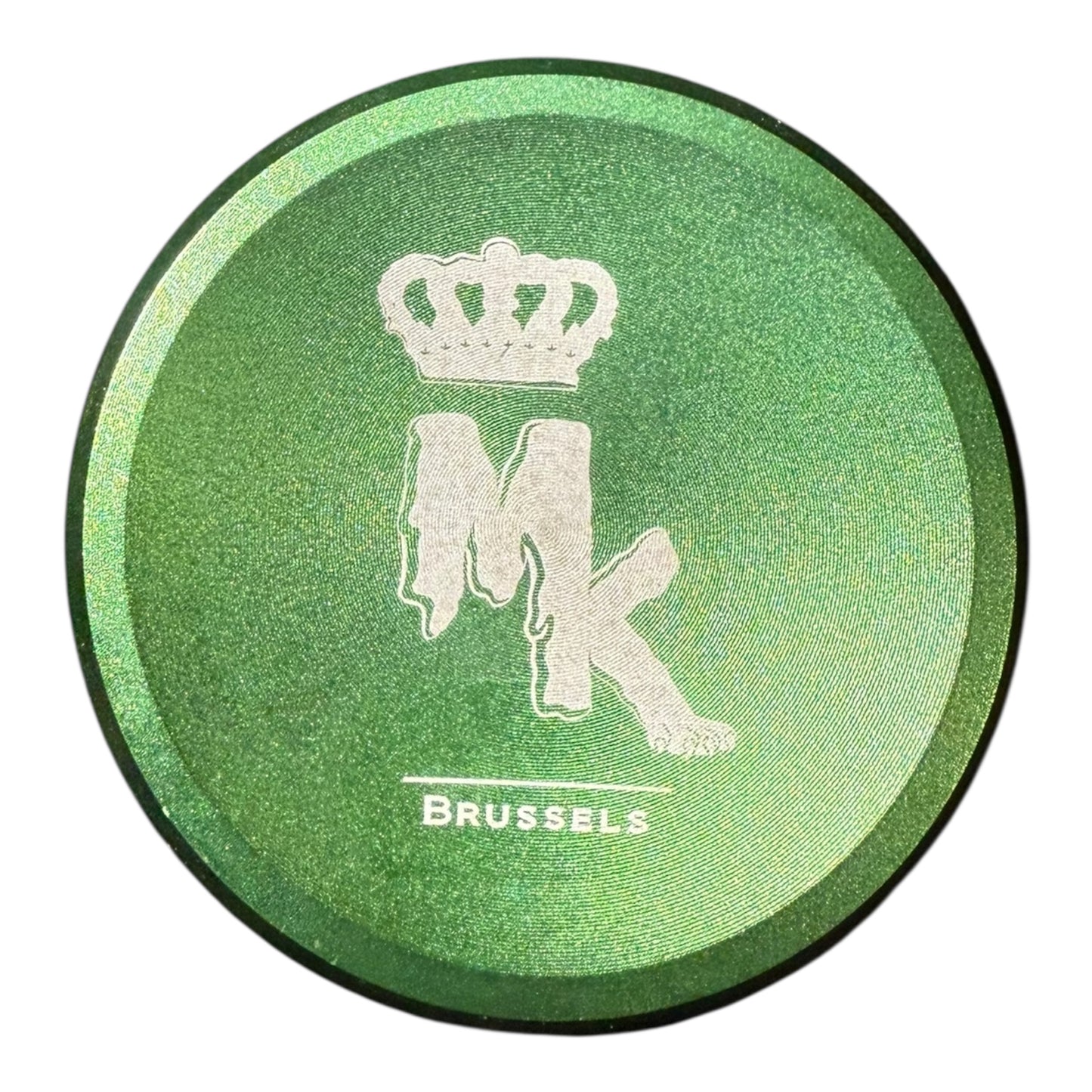 Grinder en piques vert Magic King – vue de face, forme artistique