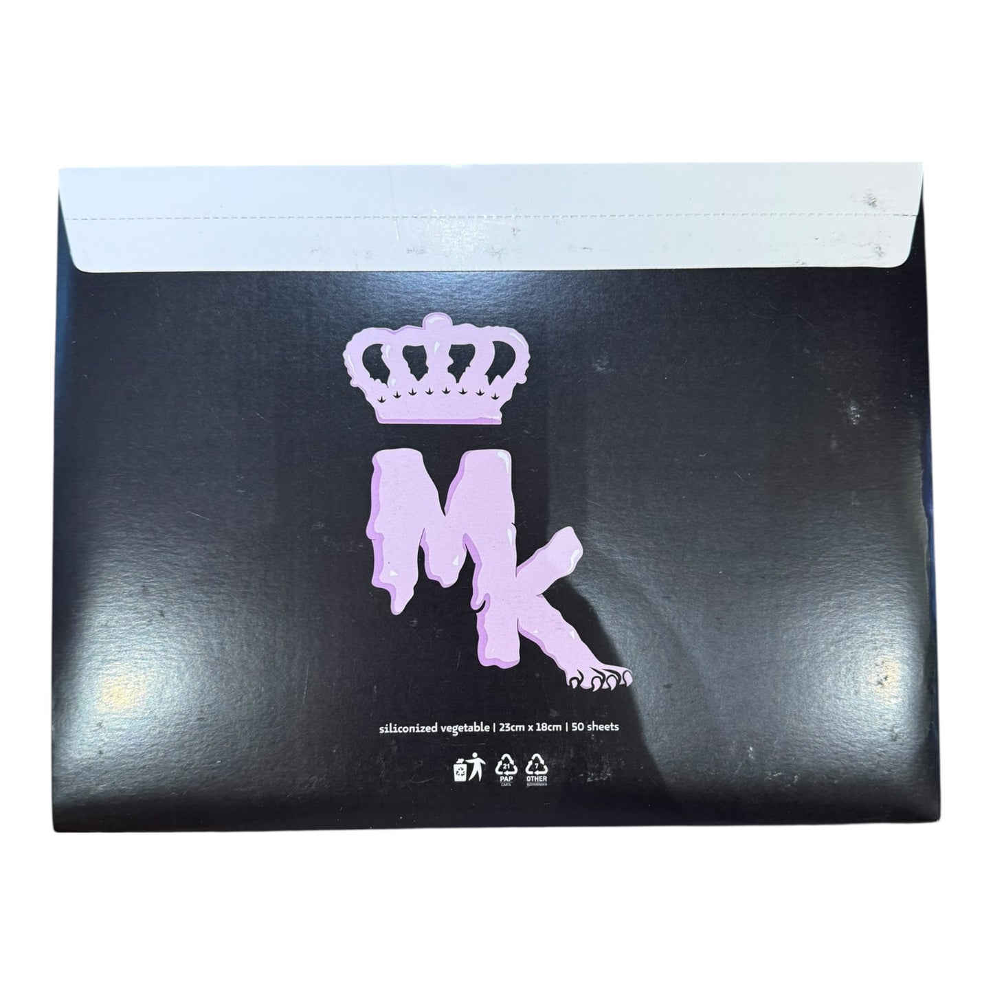 HASHPAPER Magic King – Papier végétal transparent pro pour cure et conservation du haschich, 50 feuilles 23x18cm, dos