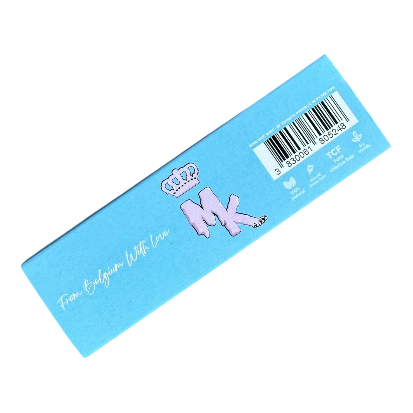 Feuilles artistiques Magic King Bleu Riz Large – face arrière du pack artisanal bleu