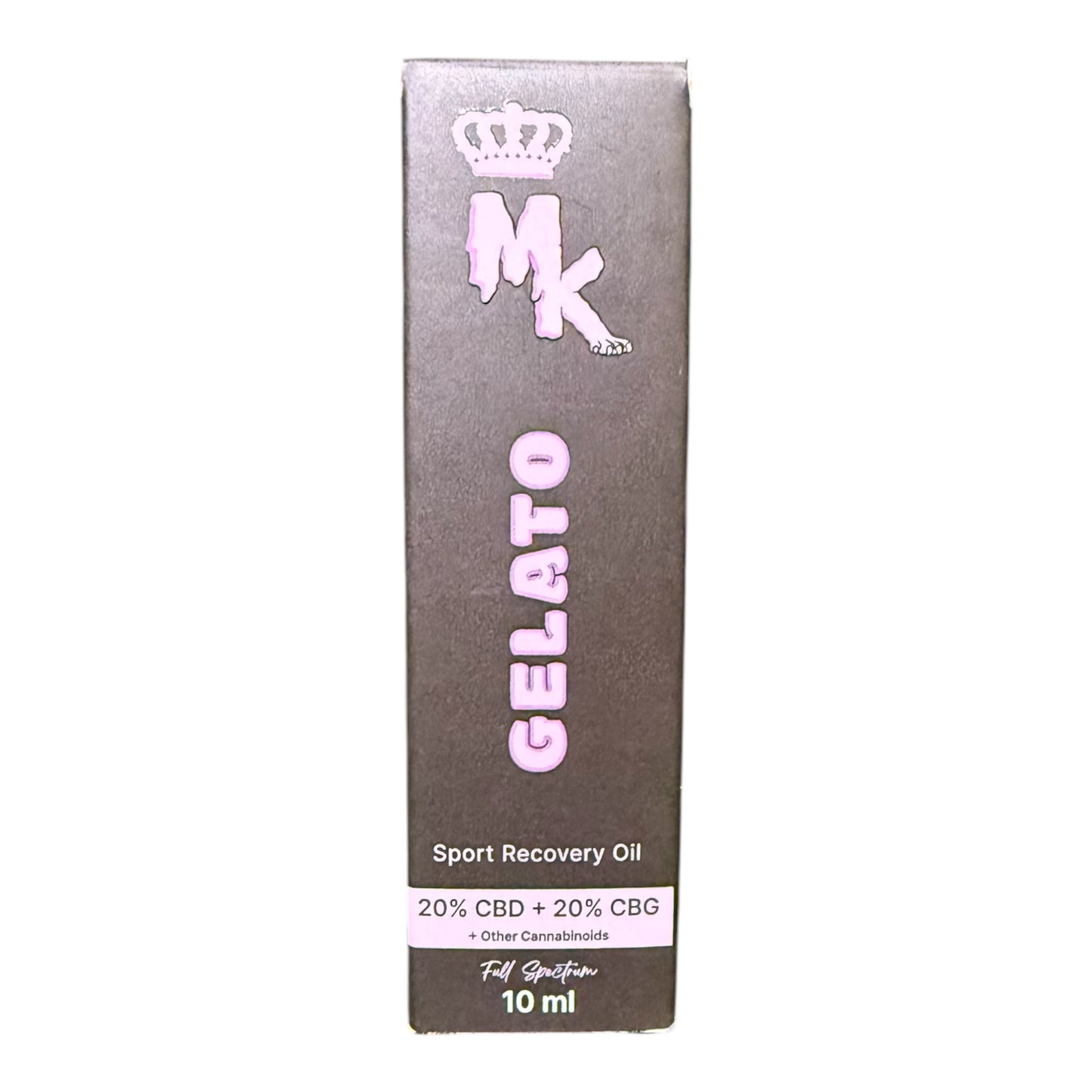 MK Recovery Oil Gelato 20% CBD + 20% CBG – boîte huile premium sport