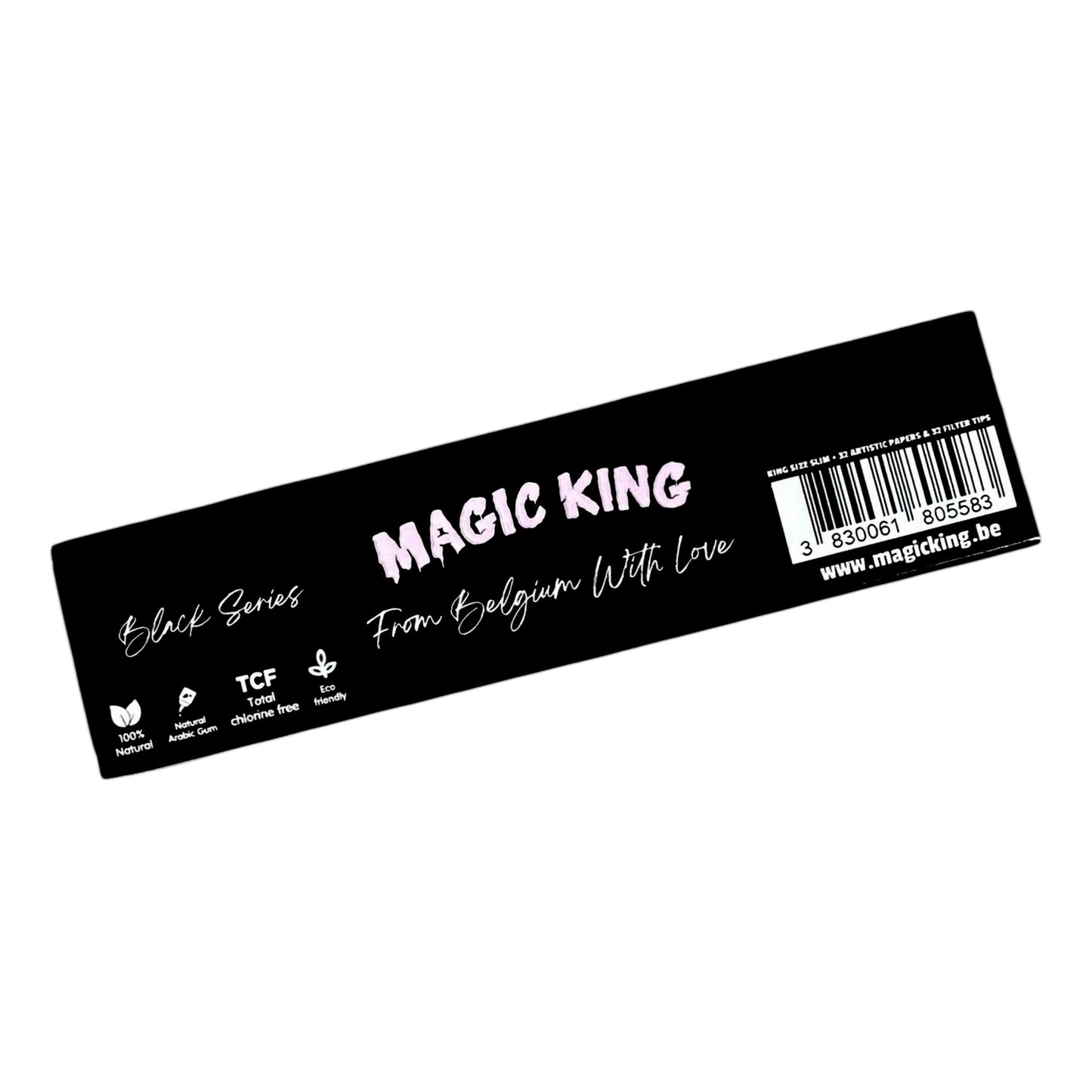 Feuilles Magic King Noir 11 Gsm Slim + Tips – face arrière Black Series