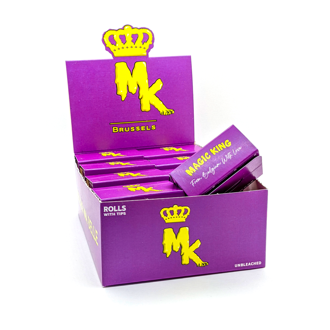 Boîte du rouleau Magic King Non Blanchi – Papier ultra fin 4m avec filtres inclus