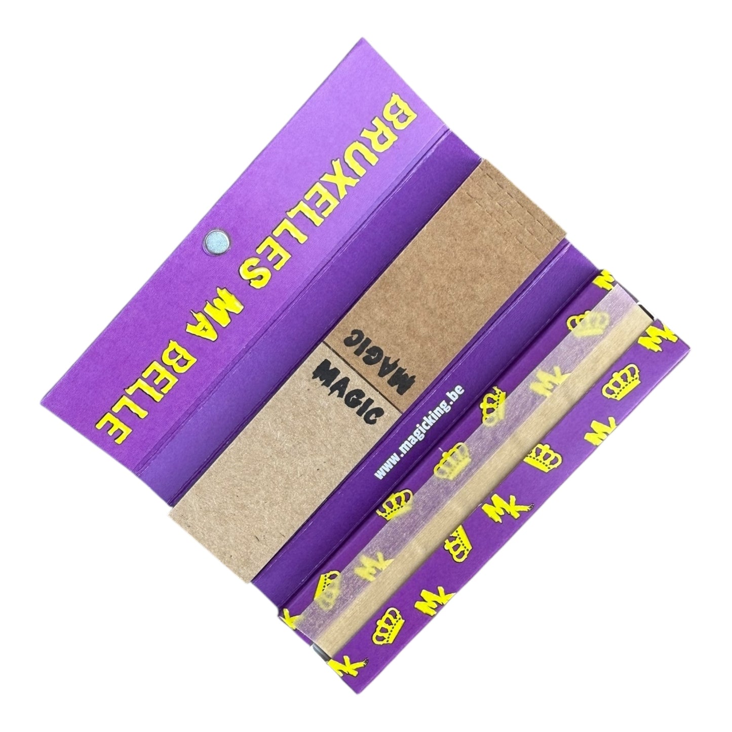 Feuilles artistiques Magic King Slim Mauve + Tips – paquet ouvert chanvre artisanal