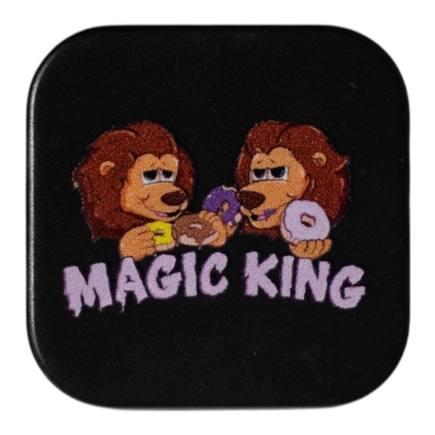 MK Jar Magic King Lions – bocal en verre UV, vue de face, conçu pour conserver les extractions premium