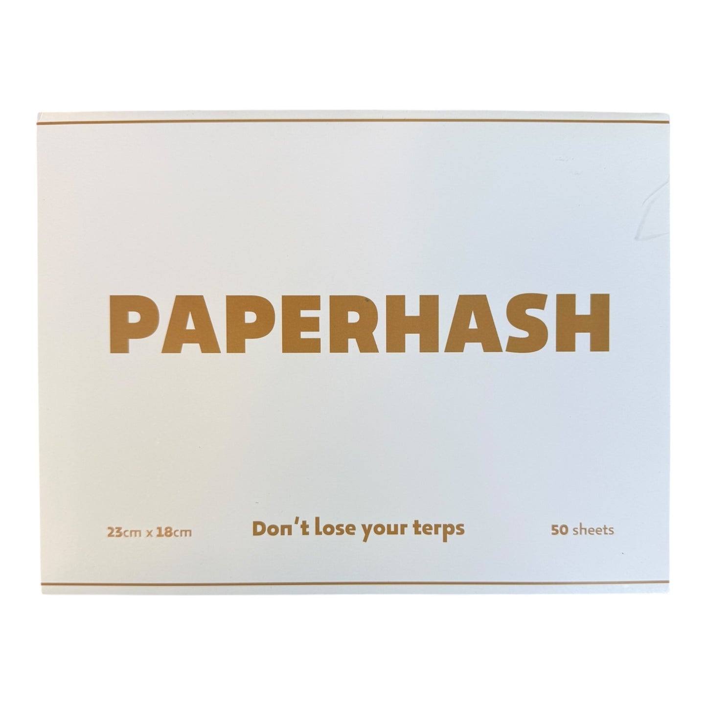 HASHPAPER 50 feuilles 23x18 cm pour cure de haschich, papier pro signé Magic King, vue de face
