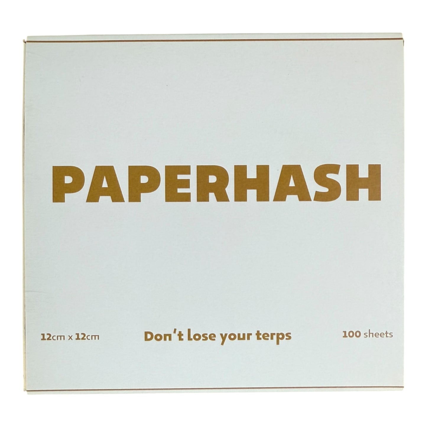 HASHPAPER 100 feuilles 12x12 cm en papier végétal pour cure de haschich, vue de face, signé Magic King