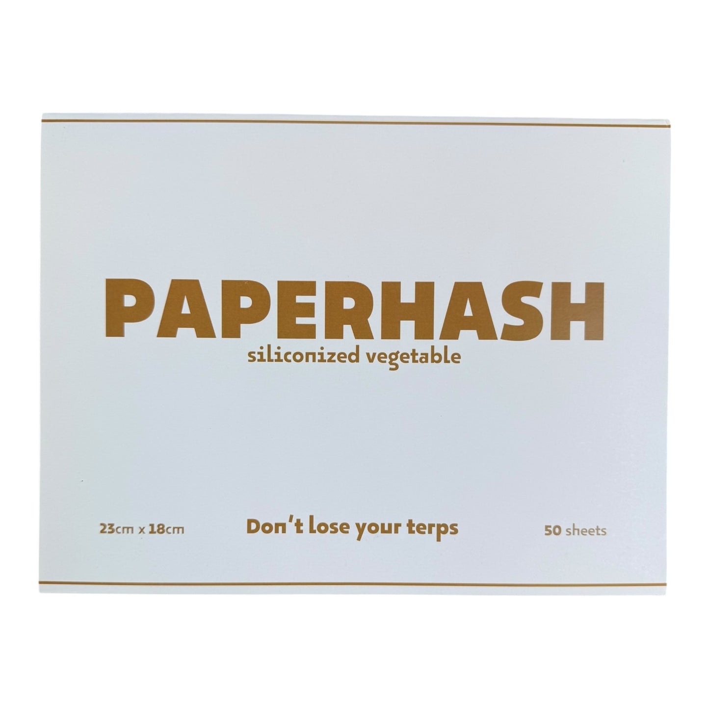 HASHPAPER 50 feuilles 23x18 cm en papier végétal pour cure de haschich, pack signé Magic King, vue de face