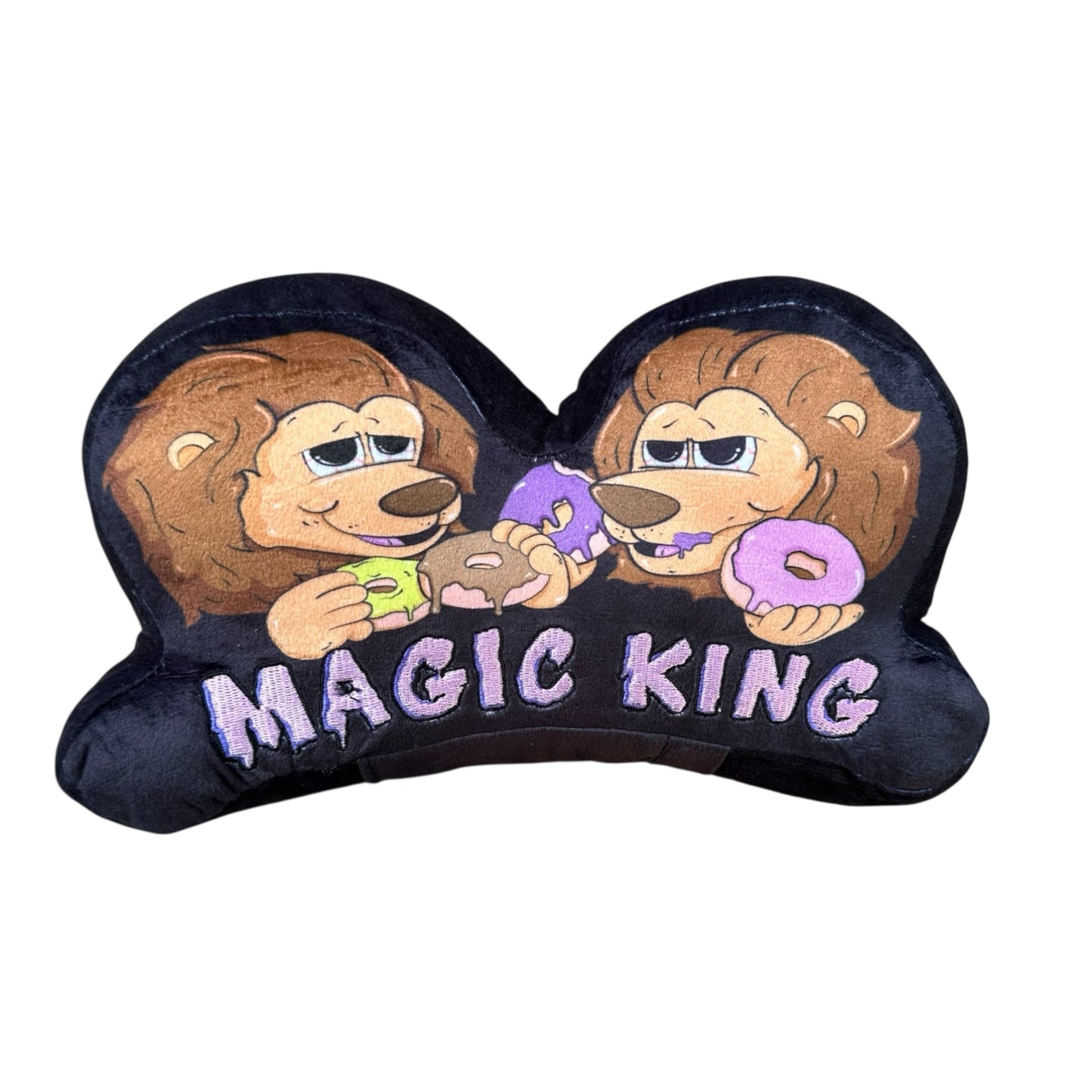 Peluche Magic King noire avec Frères Lions et poche secrète