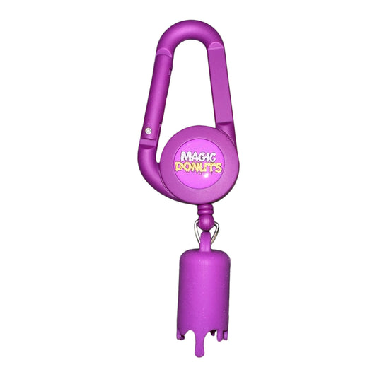 Porte-briquet 3.0 mauve Magic King Donuts dos avec logo et cartoon joint