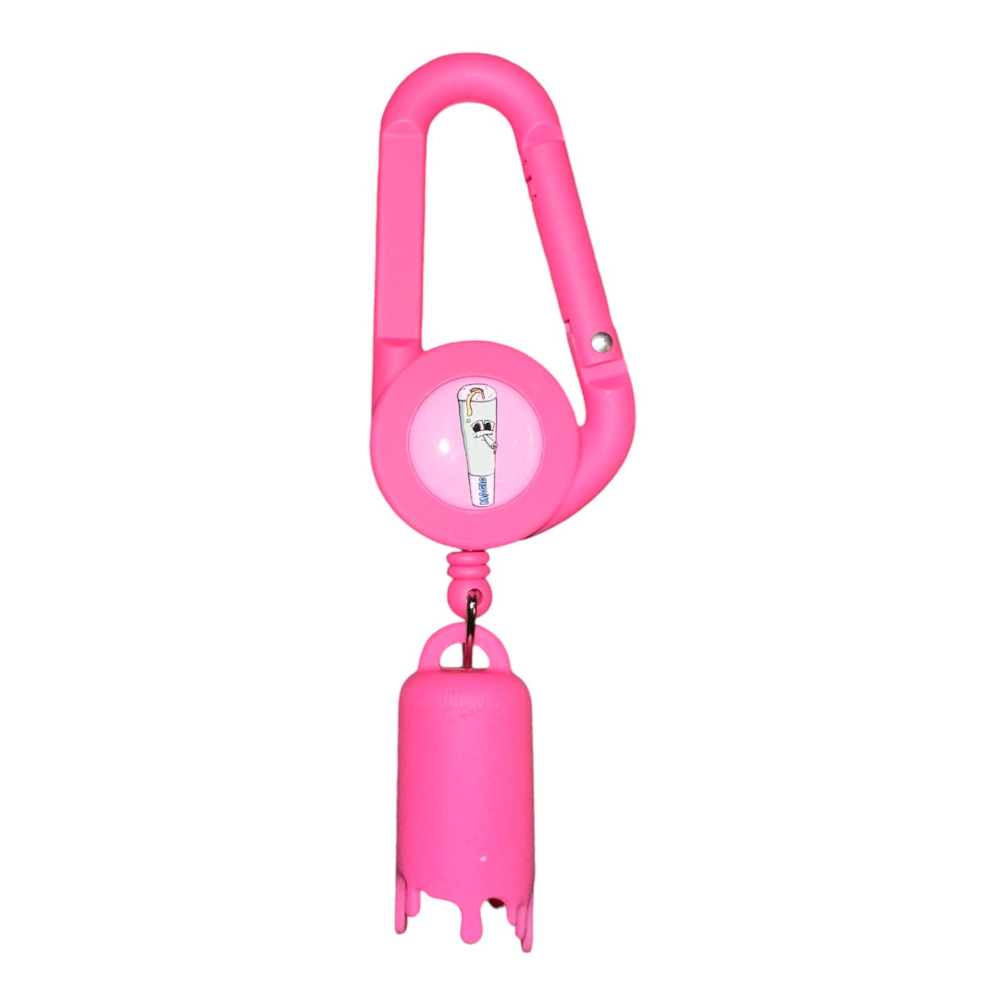 Porte-briquet rose Magic King Donuts 3.0 avec logo nuage et cartoon joint