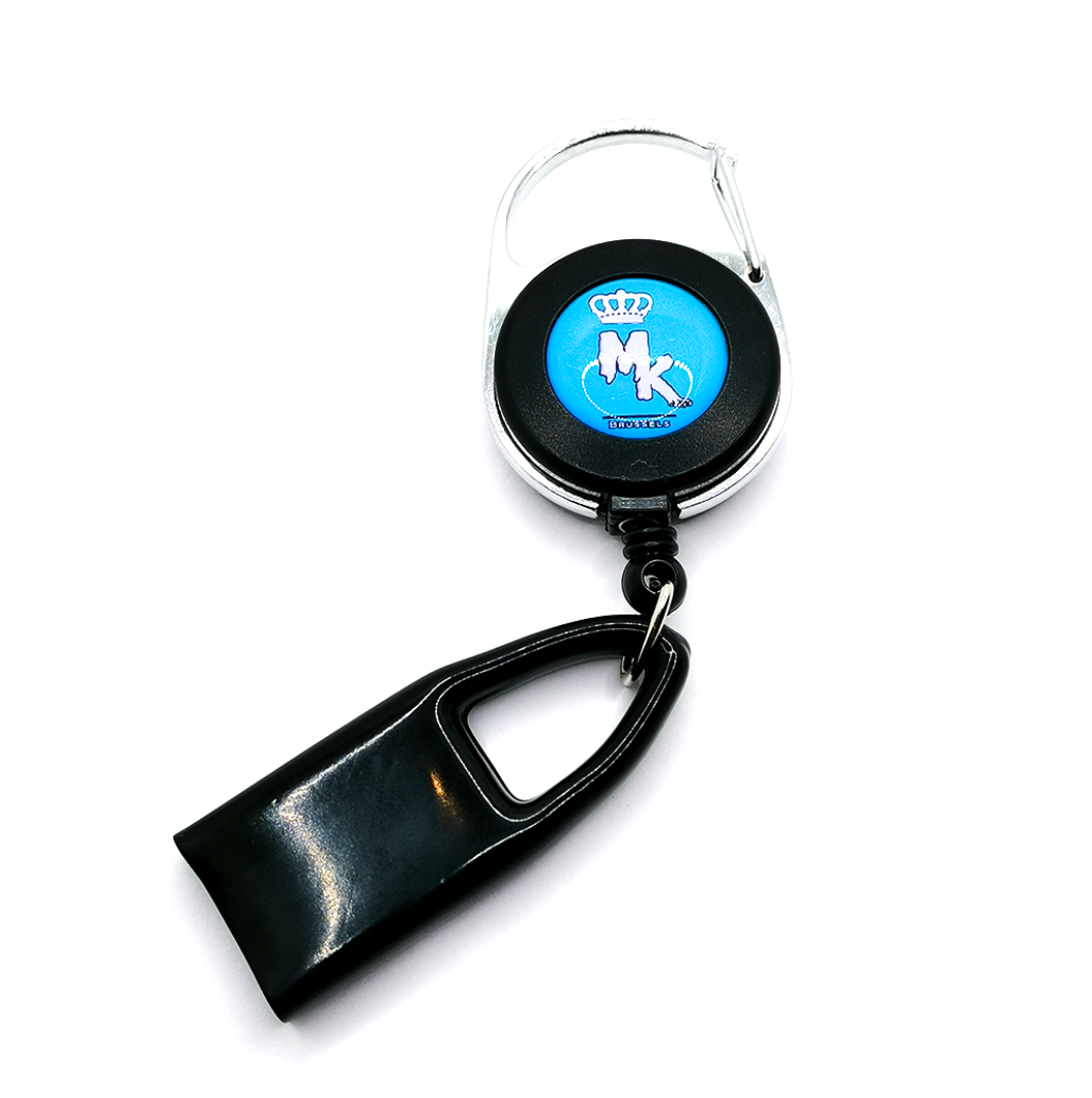 Porte-briquet Magic King 2.0 Bleu/Rose avec attache anti-perte pour Clipper ou Bic Mini