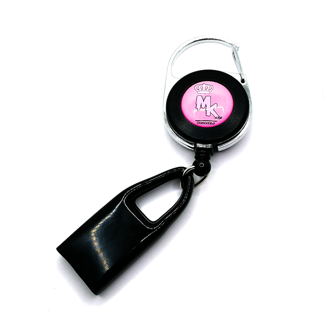 Porte-briquet Magic King 2.0 Rose/Rose avec attache anti-vol pour Clipper ou Bic Mini