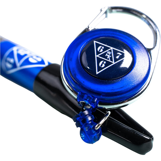 Porte-briquet zoom MK x 667 bleu – leash brillant anti-vol pour Clipper ou Bic Mini