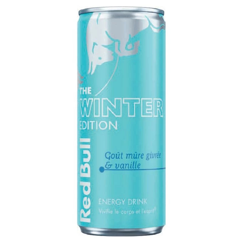 Red Bull Ice Edition Vanille Mûre Givrée 25cl en canette – boisson énergisante