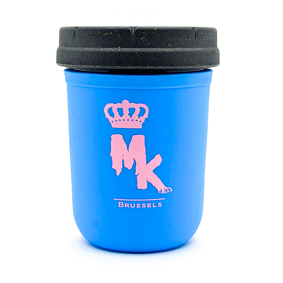 Restash Jar Magic King bleu 80 ml – bocal hermétique réutilisable avec couvercle en bambou