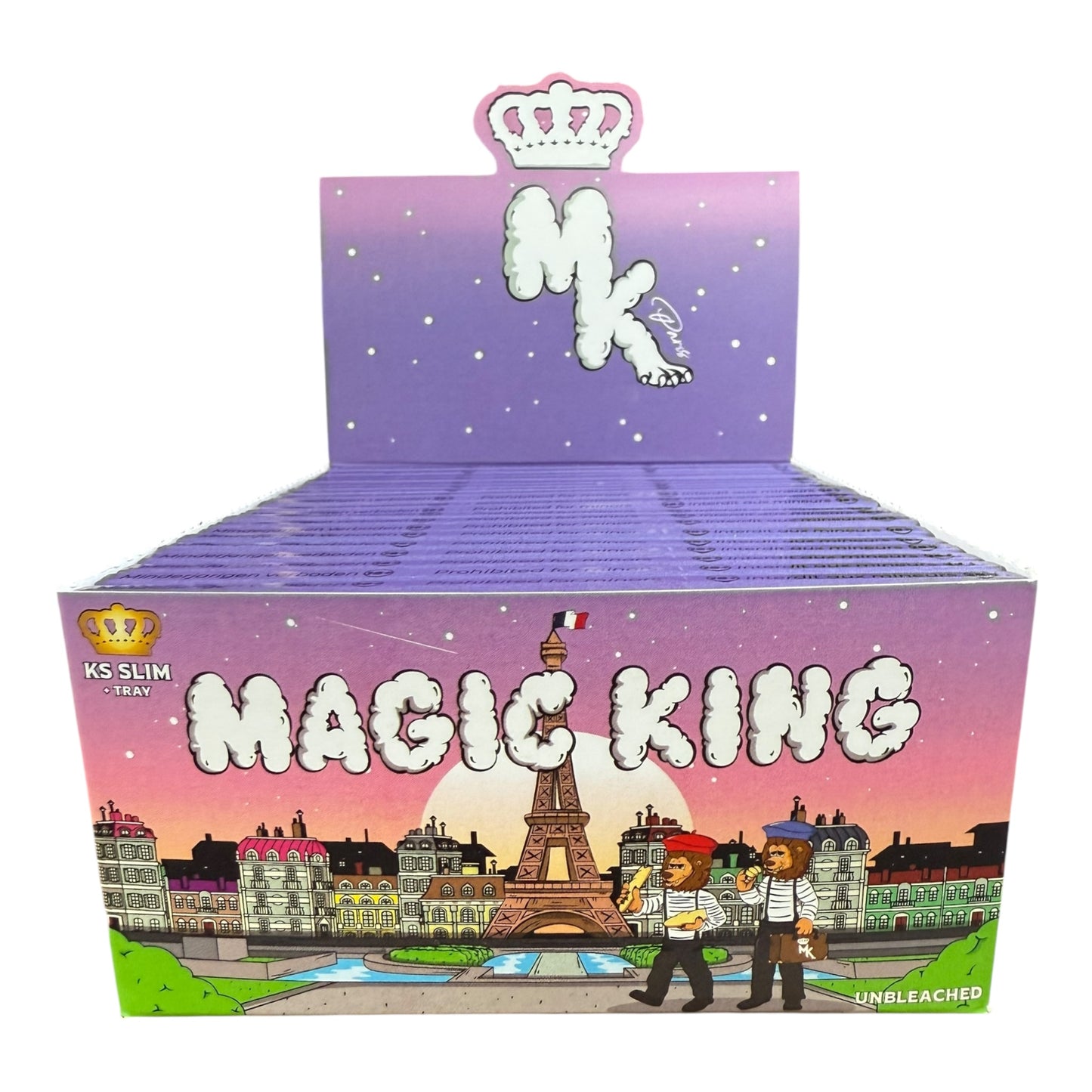 Boîte du set Magic King Paris Nuit avec feuilles artistiques non blanchies et plateau