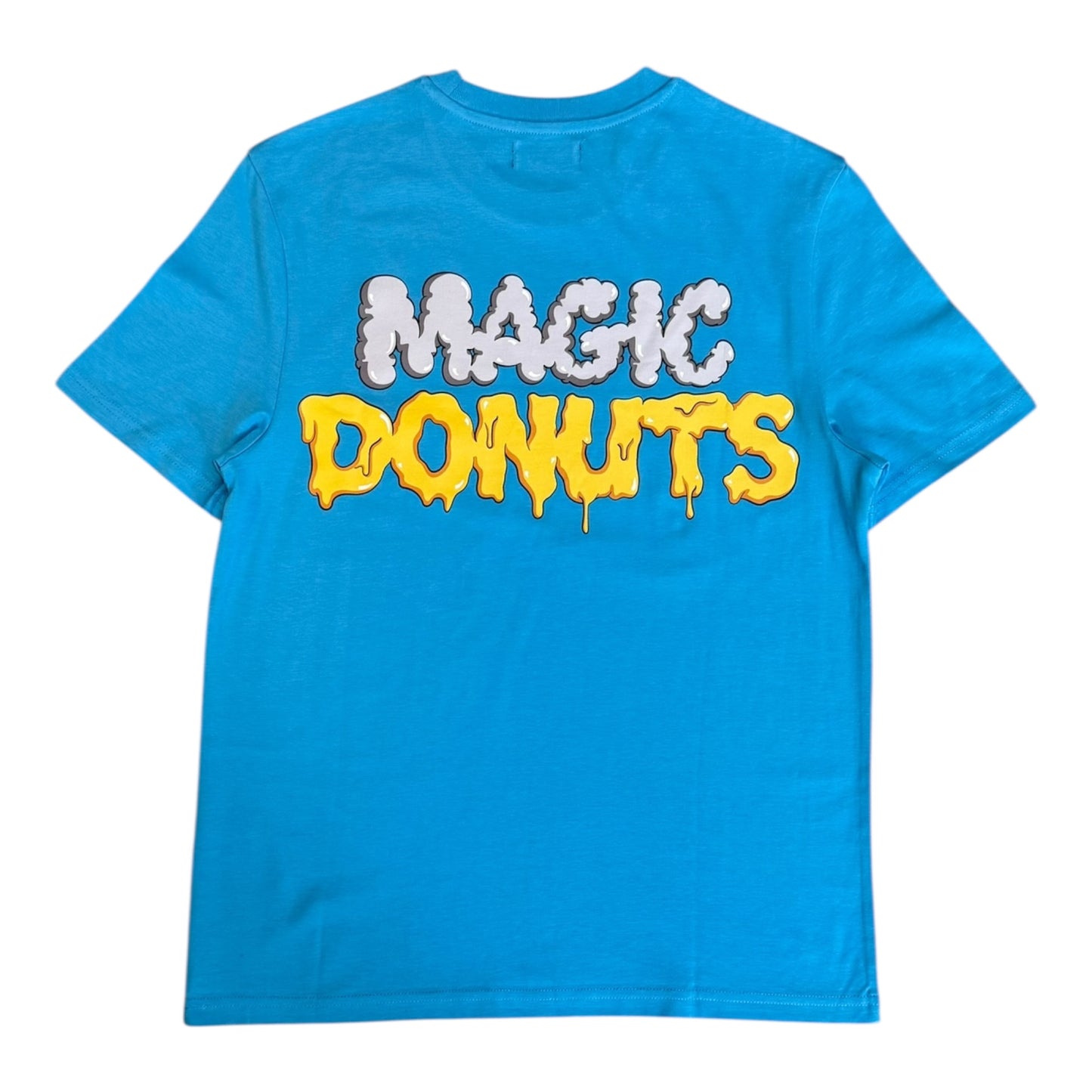 T-Shirt Magic Donuts bleu aqua unisexe 100% coton bio Magic King, dos.