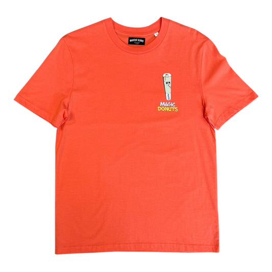 T-Shirt Magic Donuts orange unisexe 100% coton bio Magic King, face.