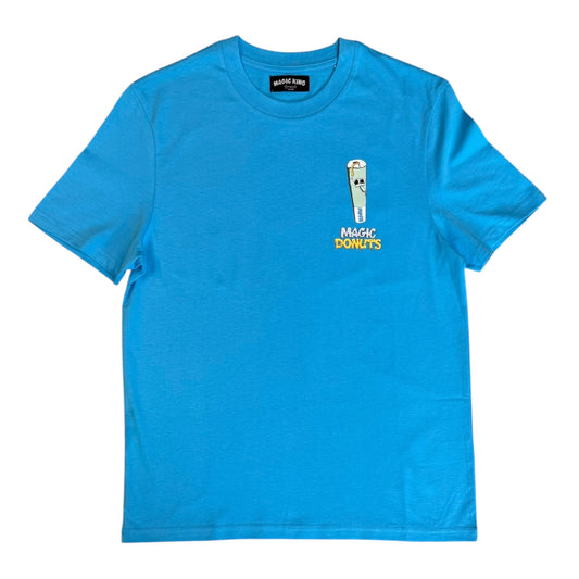 T-Shirt Magic Donuts bleu aqua unisexe 100% coton bio Magic King,face.