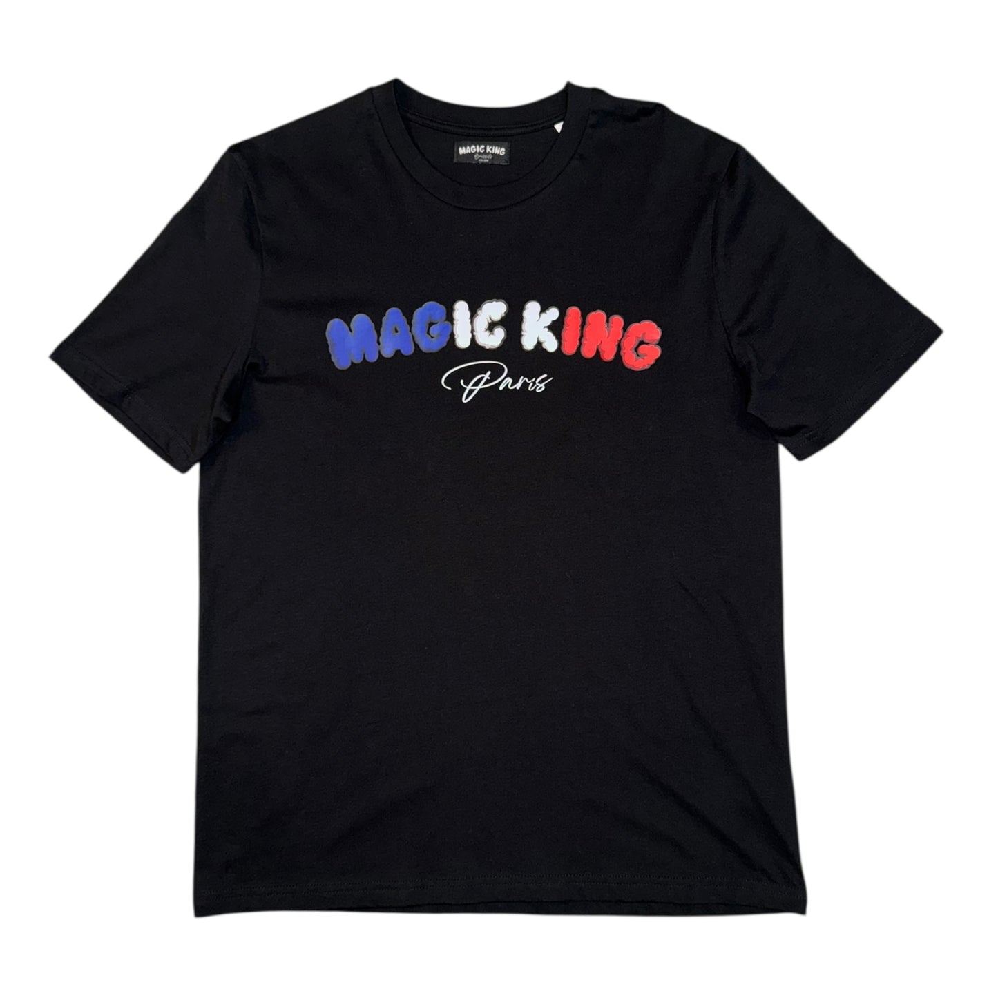T-shirt MK Paris noir – Magic King, coton épais 230g, logo effet fumée, édition exclusive.