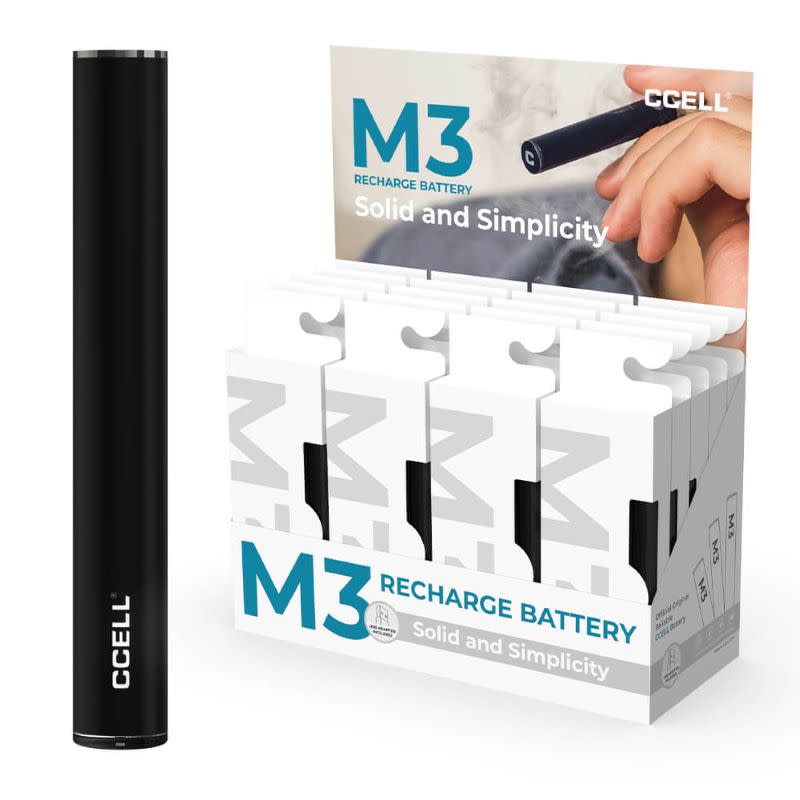 Batterie CCELL M3 noire sans bouton pour cartouches 510, design compact
