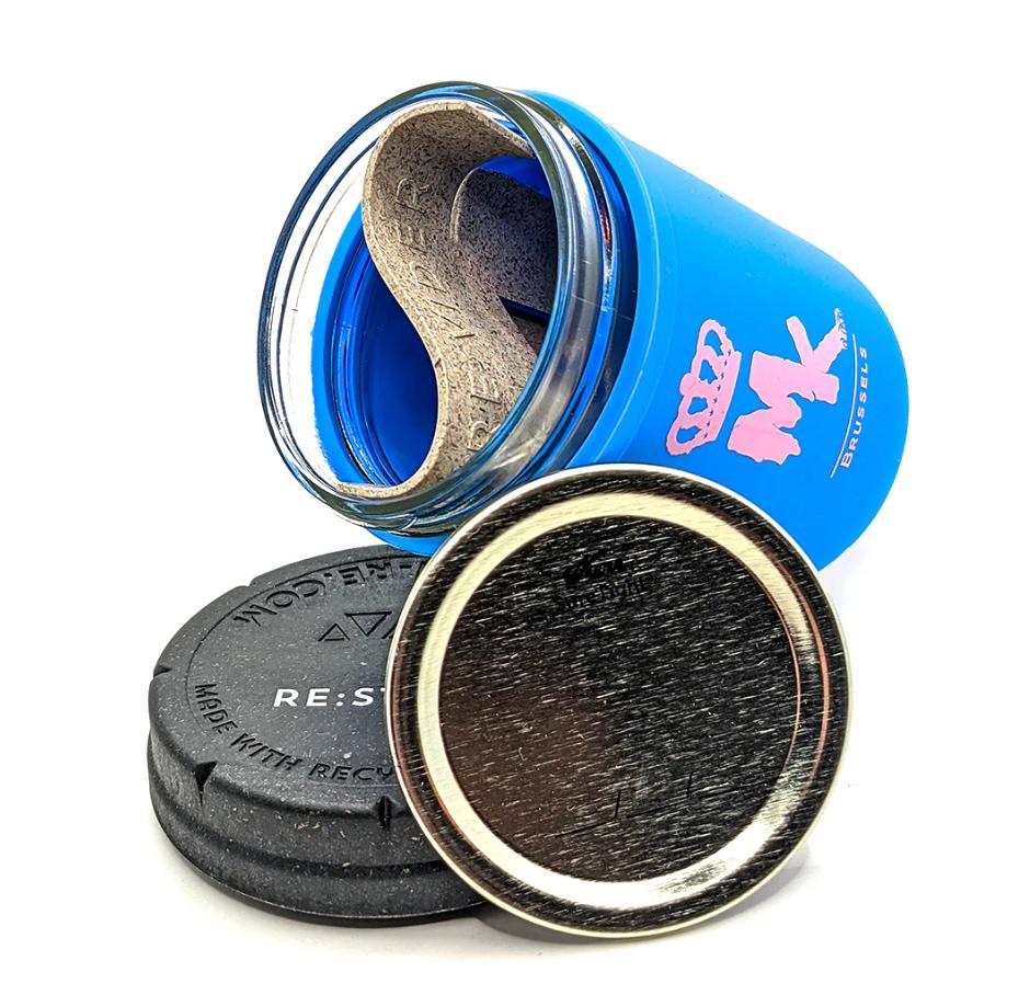 Re:Stash Jar – pot de conservation hermétique en verre avec gaine en silicone et couvercle sécurisé