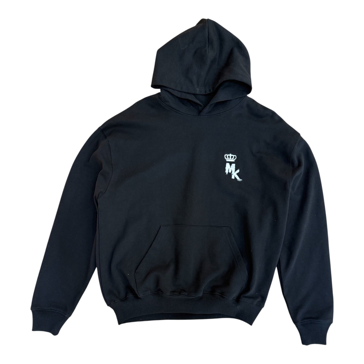 Hoodie Magic King Noir - Oversize "MK Brodé Blanc"
