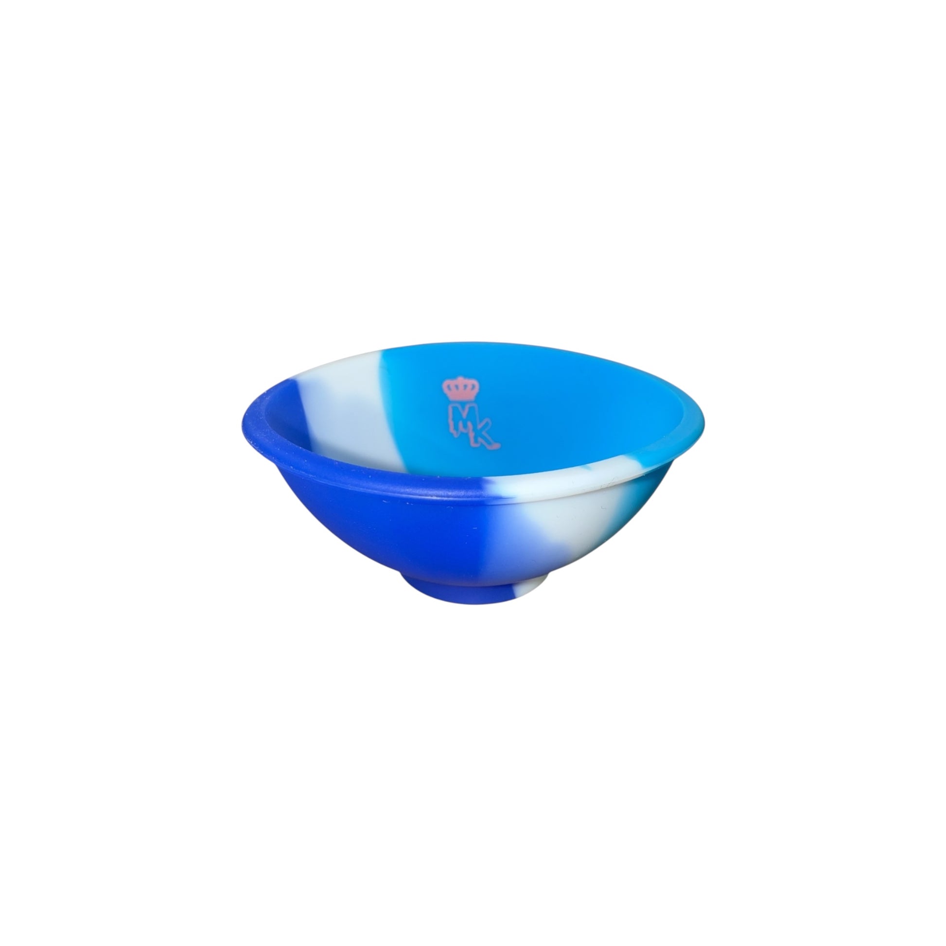 Bol MK Mix Magic King en silicone camo bleu, vue de face, design arrondi