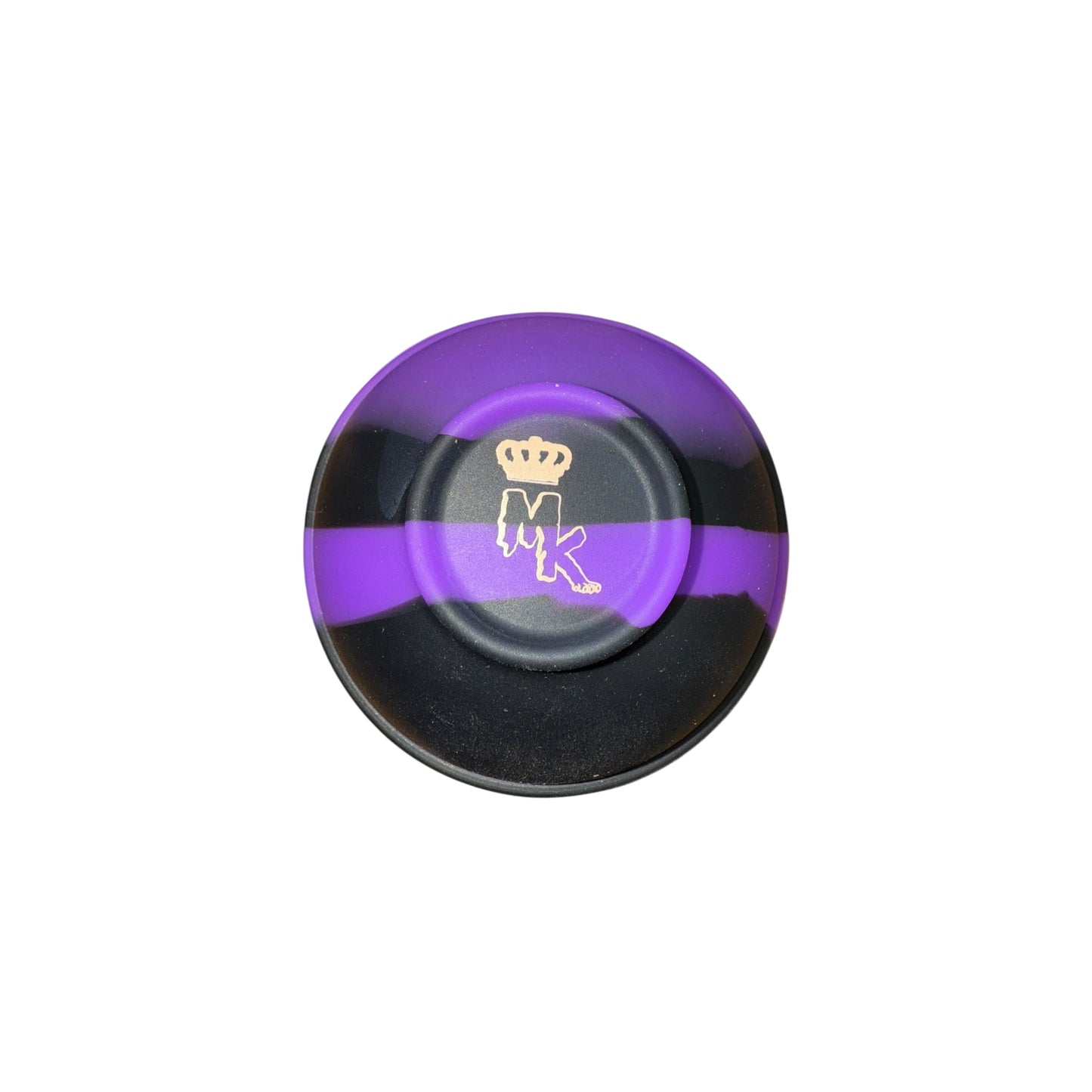 Vue dessous arrière du bol MK Mix camo noir et mauve Magic King