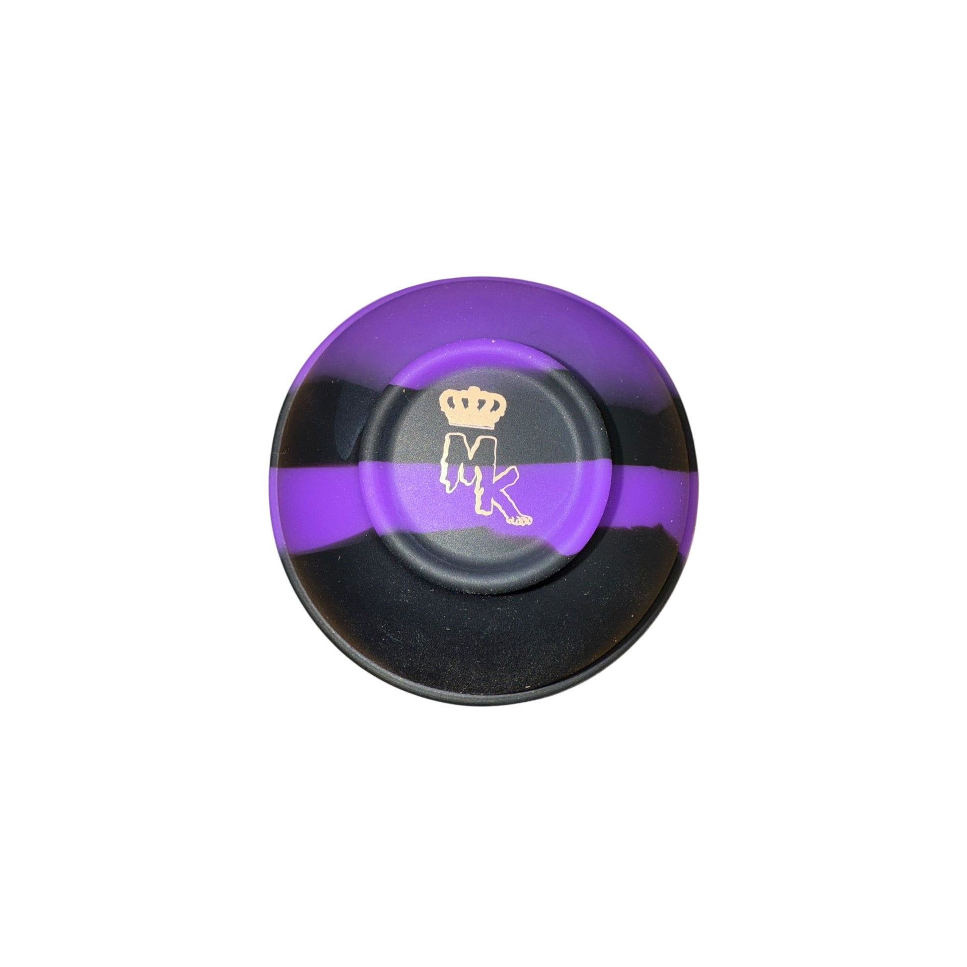 Vue dessous arrière du bol MK Mix camo noir et mauve Magic King