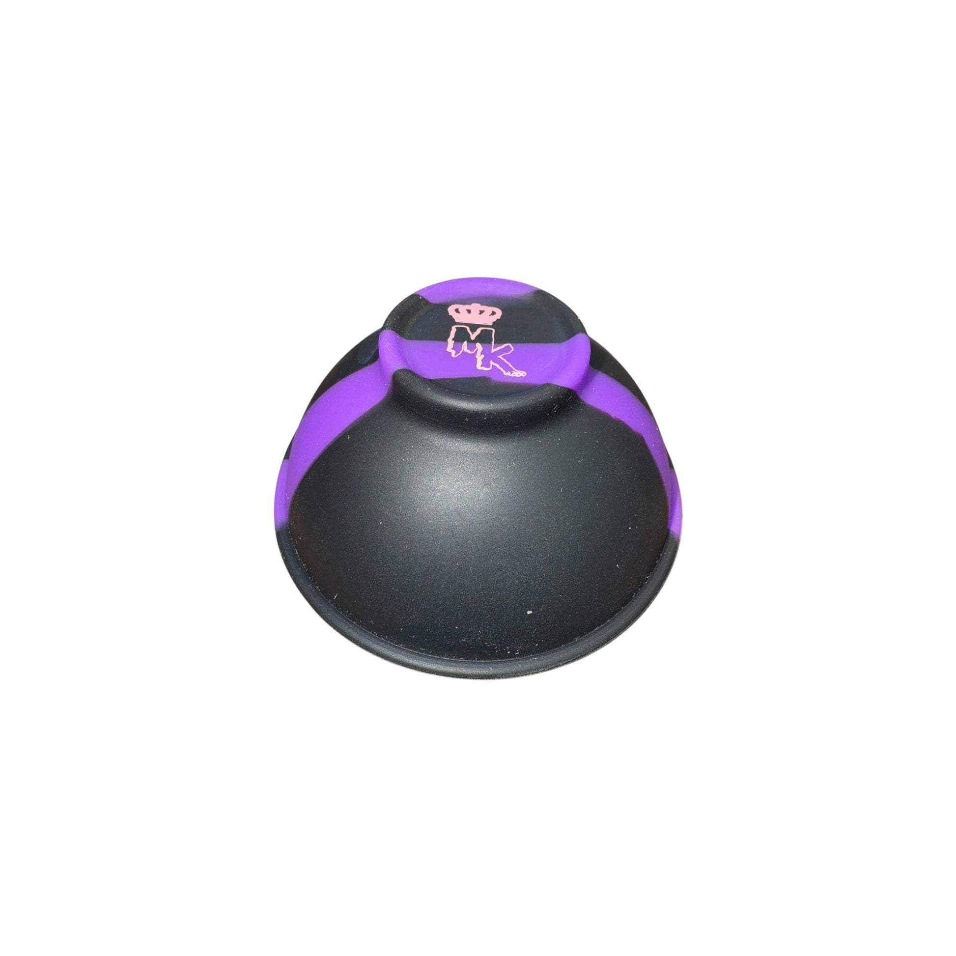 Dessous face du bol MK Mix camo noir mauve, silicone épais et souple