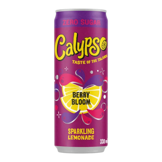 Calypso Berry Bloom Zero 33cl – boisson américaine sans sucre aux saveurs de fruits rouges