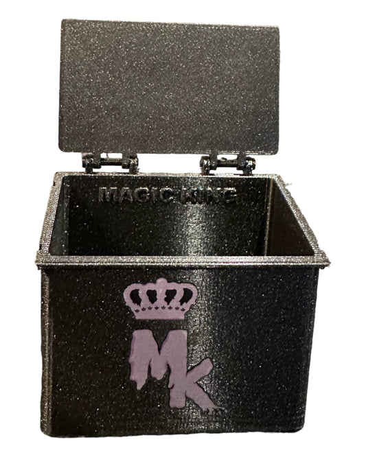 Cendrier Magic King mini poubelle avec couvercle ouvert – vue de face