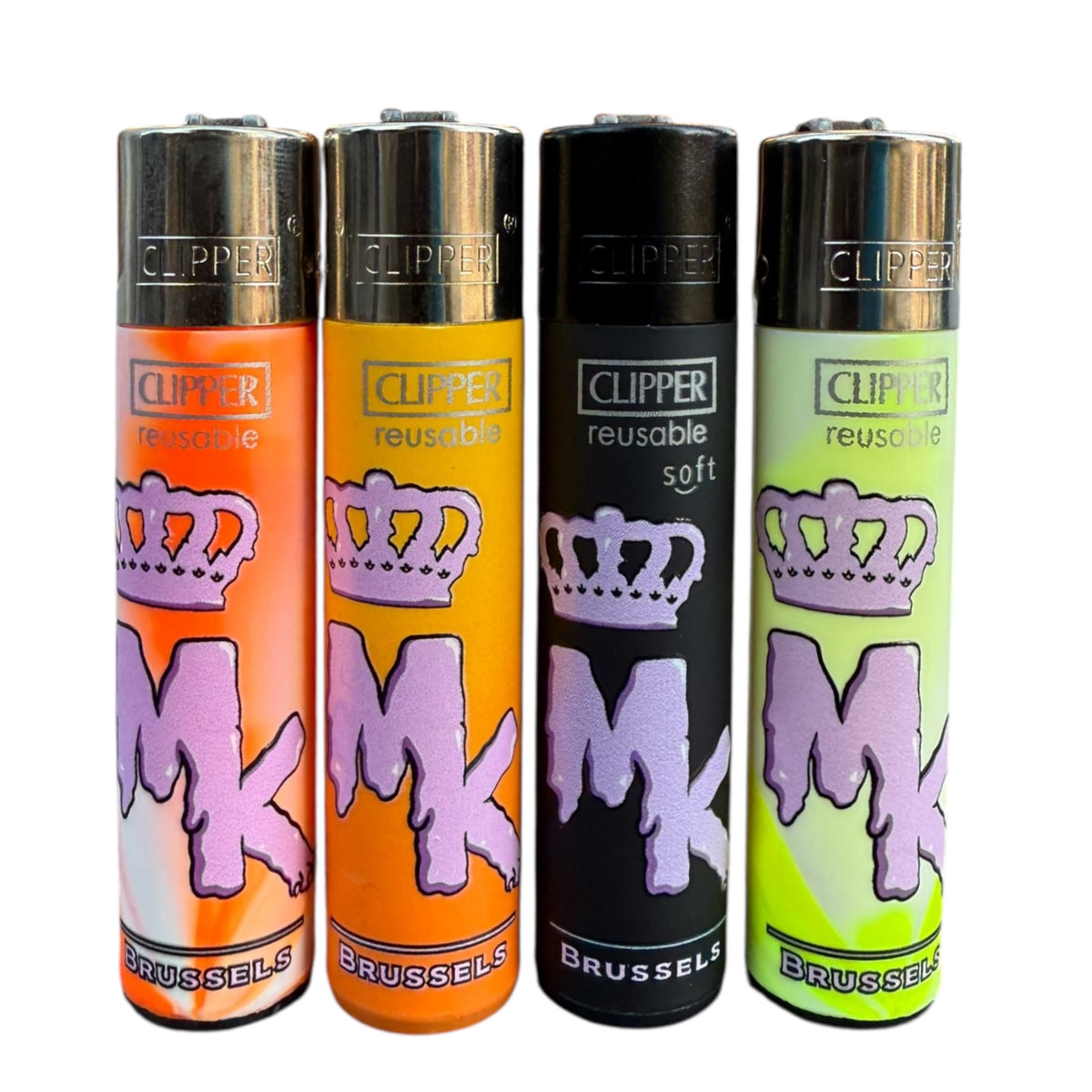 Briquet Clipper Magic King – édition MK Melted, design fondu artistique et unique