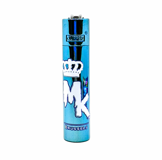 Clipper métal bleu Magic King avec boîte collector gravée
